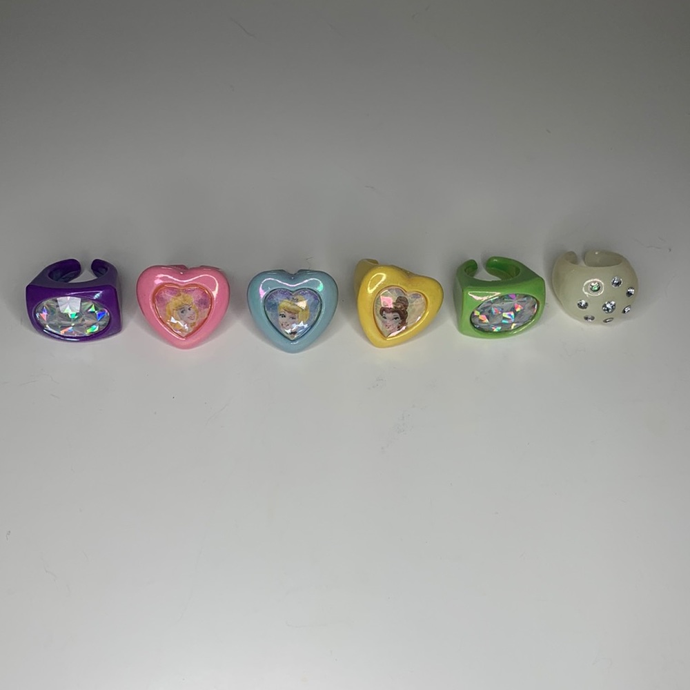 Girls Disney princess ring set